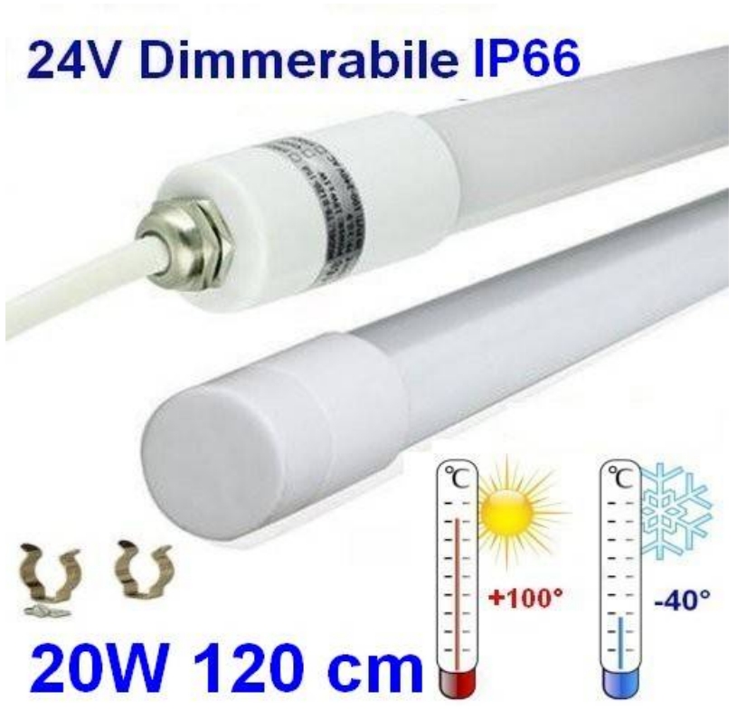 Tubo Led 120 cm 20W 24Vdc Dimmerabile Alta Temp (immagine per) Tubo Led 120 cm 20W 24Vdc Dimmerabile Alta Temp